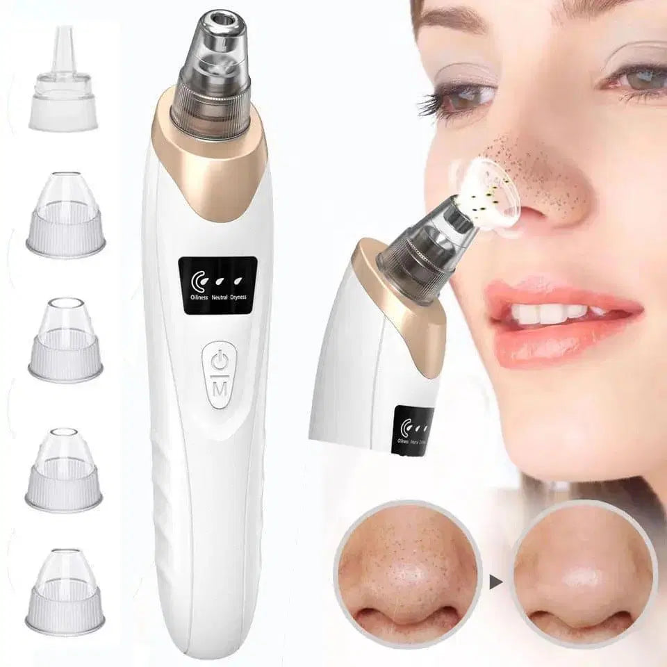 Look Loom dead skin removal facial cleanser device with multiple heads for deep pore cleaning