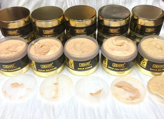Look Loom rejuvenating whitening facial kit with multiple jars of cream and scrub for skin care